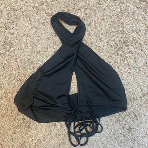 🌼 3/15 SHEIN  Plus Wrap Cross Tie Backless Crop Halter Top